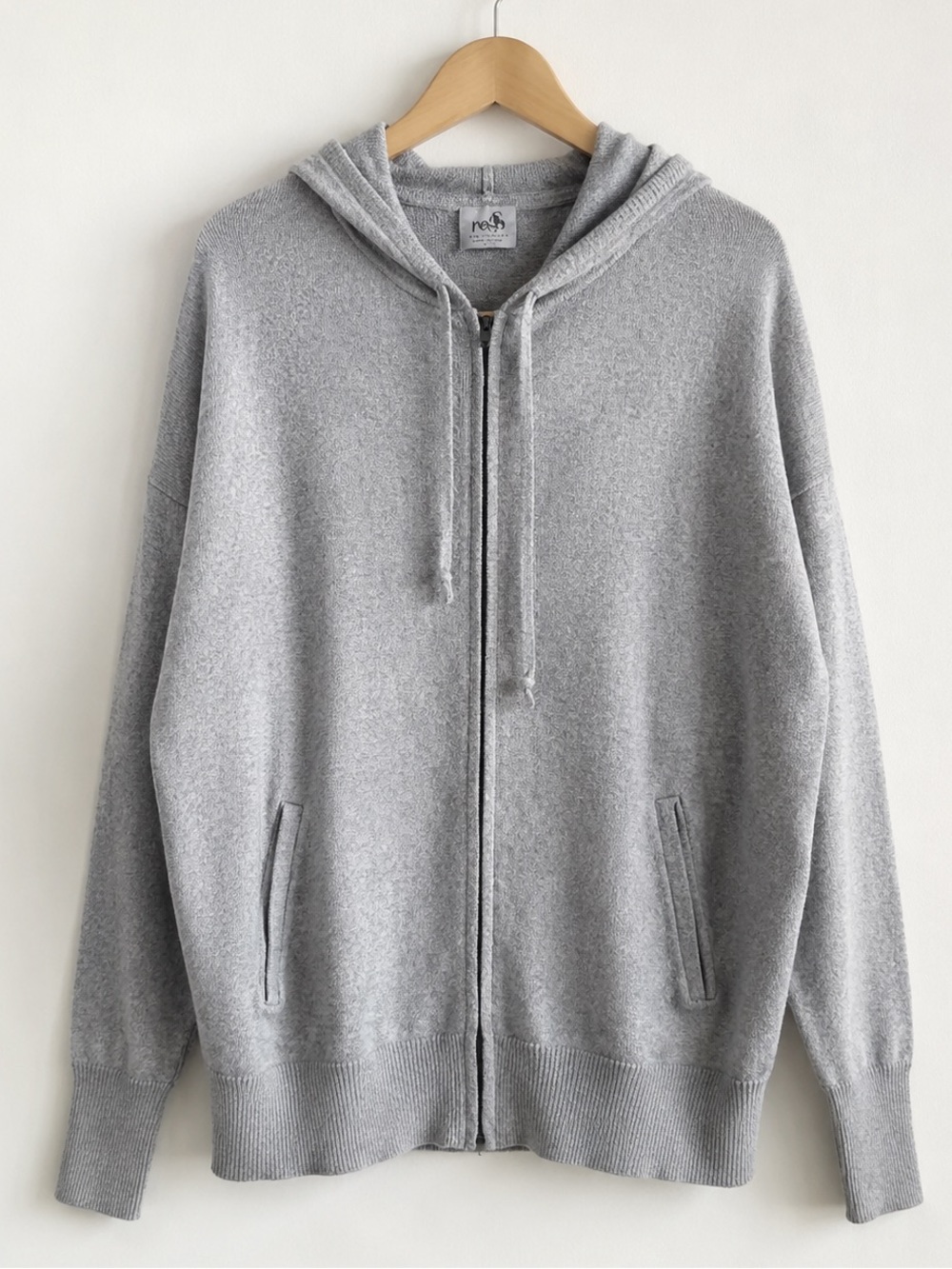 Nesh NYC Cashmere Metallic Zip Hoodie
Cardigan Gray Oversized XS